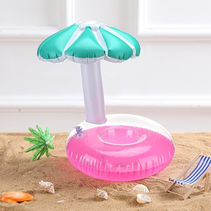2 Pack Christmas Doll Accessories Beach Doll Clothes Miniature Beach Prop Set Include Chair Swim Ring Sunglasses for Christmas Decoration Accessories