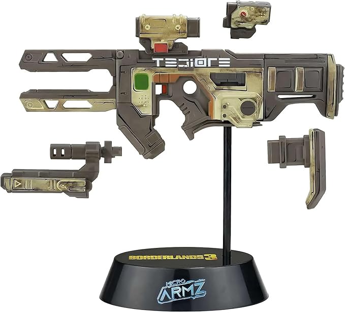 Borderlands 3 MicroArmz Tediore SMG Collectible Replica, Customize Your Weapon’s Scope, Barrel, & Stock, Bonus Loot Gun Accessories Included