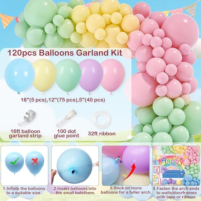 135 pcs Rachell English Teacher Party Supplies, 1st Birthday Decorations Girl & Boy, Photo Banner Balloons Poster Crown High Chair Banner Cake Topper Cartoon Theme Backdrop for Kids Birthday Decor