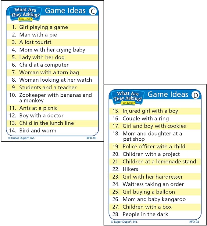 Super Duper Publications | What are They Asking? Fun Deck Flash Cards | Educational Learning Resource for Children
