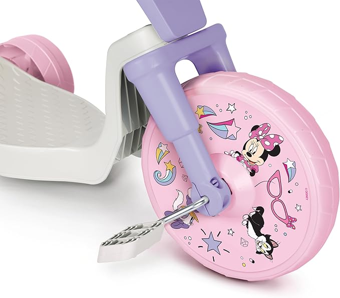 Daniel Tiger's Neighborhood Minnie Ride-On 10" Fly Wheels Junior Cruiser Tricycle with Sounds - Toddler Bike Trike, Ages 2-4