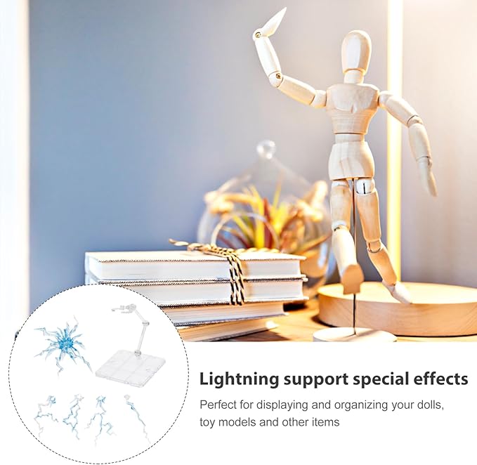 iplusmile Action Figure Stand Accessories: Effects Assembly Display Holder Base Doll Model Support Stand Compatible with HG RG SHF Stand 1/144, Blue