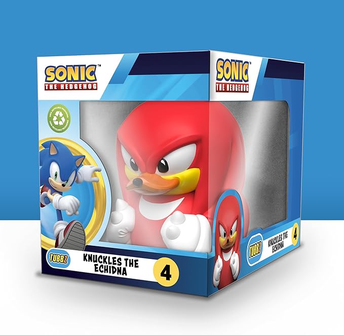 TUBBZ Boxed Edition Knuckles Collectible Vinyl Rubber Duck Figure - Official Sonic The Hedgehog Merchandise - Action TV, Movies & Video Games