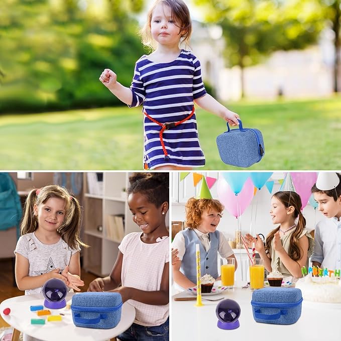 YouKnow Travel Case for Bitzee Hamster Ball Interactive Toy - Shockproof Storage Box with Custom Foam Insert & Carry Handle, Fits Electronic Pet Toy + Dock (Only Case) (Blue)