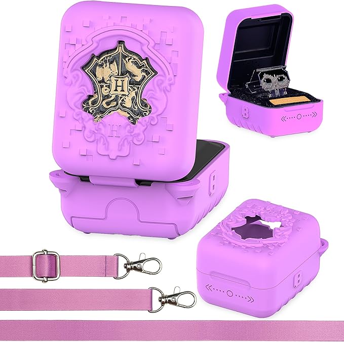 Silicone Case for Bitzee Harry Potter Interactive Digital Pet, Protective Cover for Harry Potter Bitzee Virtual Electronic Pets Accessories (Purple Case)