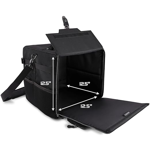 ENHANCE Board Game Shoulder Bag - Collector's Edition Board Game Storage with Shoulder Strap and Accessories Pockets for Dice, Cards, More - Reinforced Carrier Protects Tabletop Games (Dragon Black)