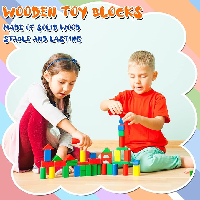 140 Pcs Mini 3D Shapes for Teaching, Wood Geometric Solids, Geometric Shapes 3D Shape Blocks, Classroom Manipulatives for Elementary School for Kids Geometry Math Kindergarten Preschool Learning