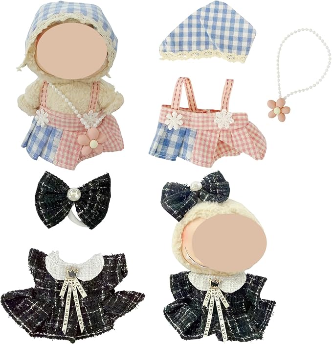 Clothes for Doll, 6 Pack Doll Outfits for 17cm Doll, Perfect for Play and Display, Accessories for Doll's Collectors, (No Dolls) (Elegant Dress)