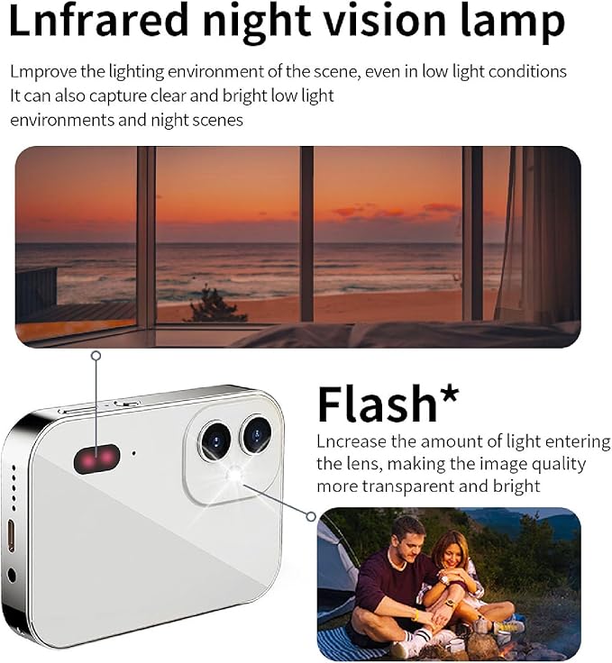 4K Digital Camera Upgrade, 64MP Vlogging Camera for Kids with Night Vision, 3 Inch HD,Compact Small Cameras, No SD Card Included