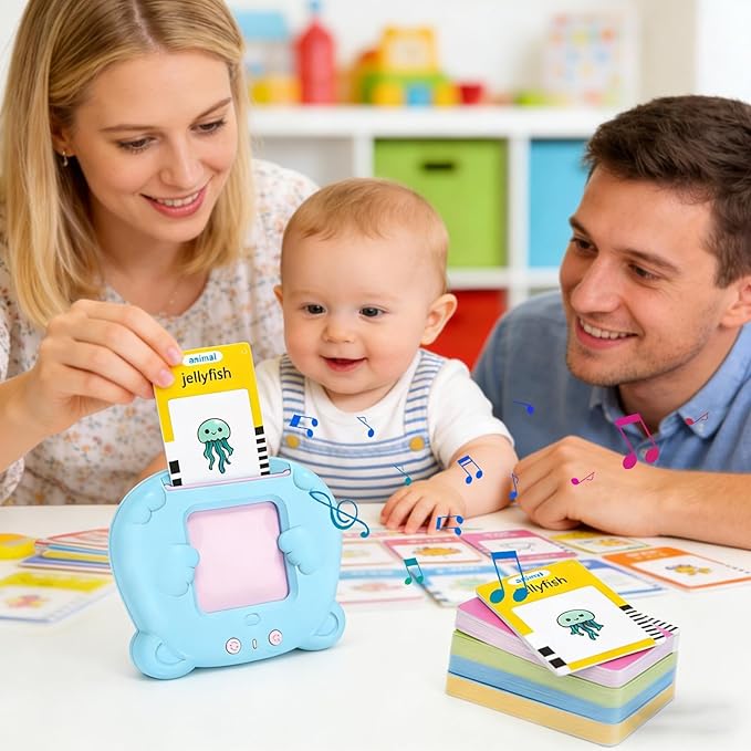Talking Flashcard for Kids - Educational Interactive Learning Travel Toy | Fun Talking Cards Perfect for Preschool Kindergarten Homeschooling Travel Home Car Airplane Use