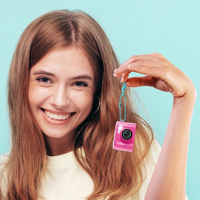 Photo Creator Mini’Cam Compact Digital Camera - Pink; Customize with 6 Frames and 8 Built-in Color Filters; Compact; 1GB Micro-SD Card Included