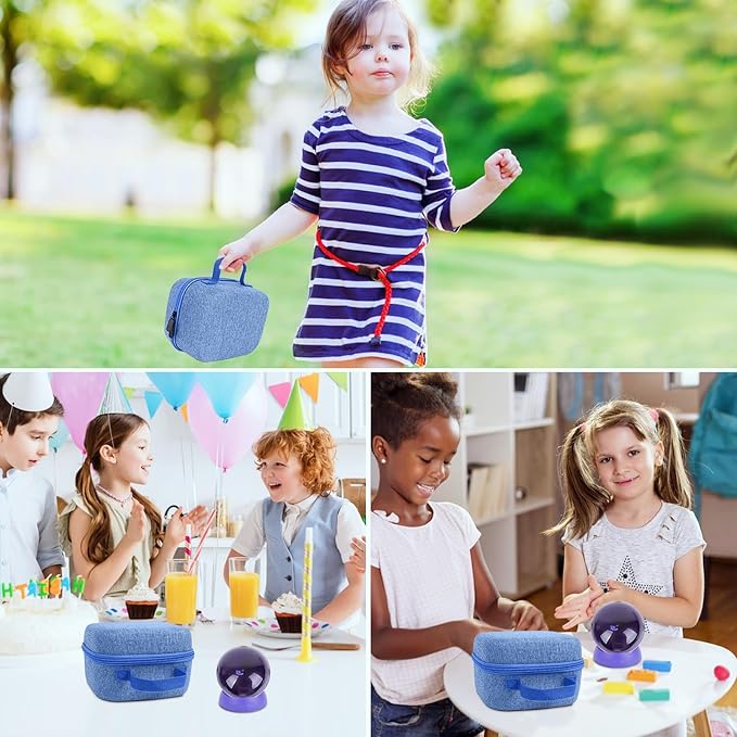 MGZNMTY Travel Case for Bitzee Hamster Ball Interactive Toy - Custom Foam Protective Carrying Box for Virtual Electronic Digital Pet Toy & Dock for Kids (Case Only) (Blue)