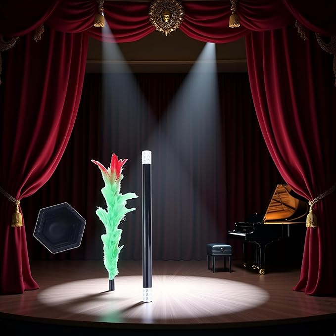 A Suit of Stick to Rose Magic Tricks Magic Wand to Flower Easy Magic Tricks Funny Toys Show Performance Prop for Adults Teenagers Magician Magic Novelty and Gag Toys Kits and Accessories