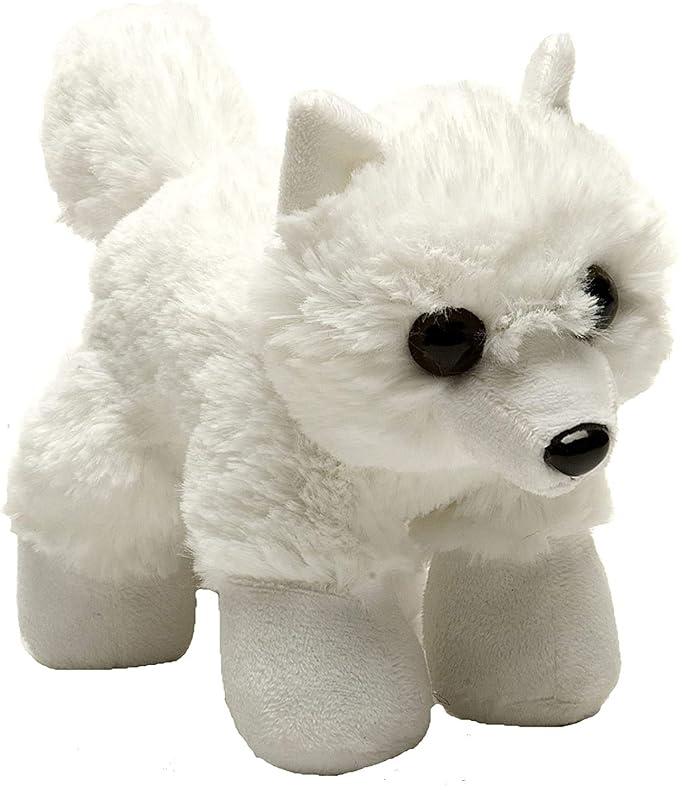 Wild Republic Arctic Fox Plush, Stuffed Animal, Plush Toy, Gifts for Kids, Hug’Ems 7"