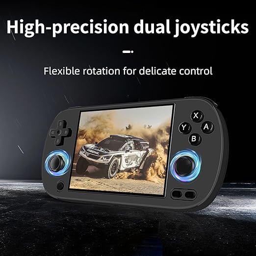 RG40XX H Retro Handheld Game Console RG40XXH Portable Gaming Console with 4'' IPS Screen Linux System Built-in 64G TF Card Preloaded Games 5000+ RG40XX H Supports 5G WiFi Bluetooth 4.2 Black