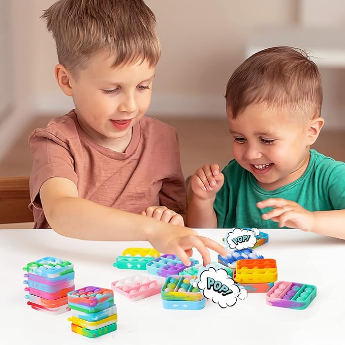 Pop Fidget Toys Bulk Its Party Favors for Kids 4-8 8-12 30 Pack Mini Pop Keychain It Easter Basket Stuffers Egg Fillers Small Fidgets for Classroom Prizes Student Gifts Birthday Goodie Bag Stuffers