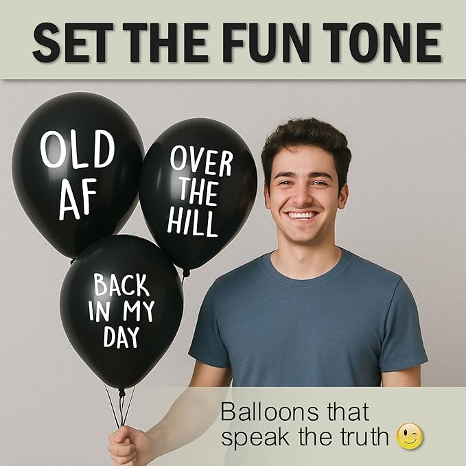Funny Abusive Balloons | Fun Decoration for Adult Birthday Party | 8 Pack with Different Phrases (8 Pack)