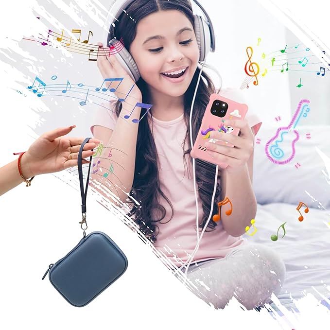 XANAD Kids Smart Phone Case for Joozfee/Kikapabi/Dancingcow/Prysyedawn, Learning Toys Holder for Toddler Play Cell Phone, SD Card, Lanyard and Cable Accessories - Blue(Case Only)