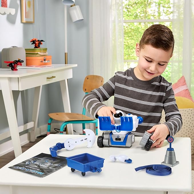 VTech 5-in-1 Make-a-Bot Transformable Robot Toy with Sound Sensor and Obstacle Detector