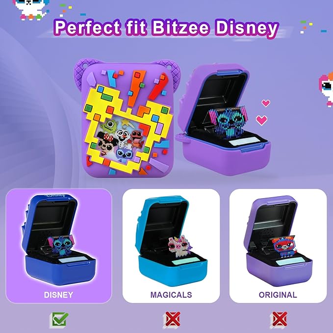 Canboc Silicone Case for Bitzee Disney Interactive Toy Digital Pet, Protective Skin Cover for Bitzee Virtual Electronic Digital Pet Kids Disney Toys, Purple (Case Only)