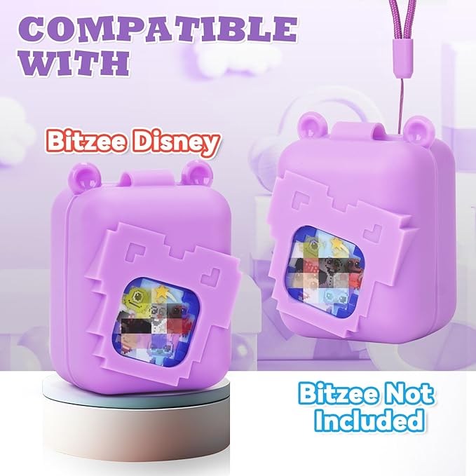 YouKnow Silicone Case for Bitzee Disney Interactive Toy Digital Pet and Case, Protective Skin Sleeve for Bitzee Virtual Electronic Pets Accessories (Case Only) (Purple)