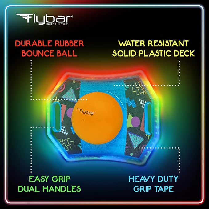 Flybar Pogo Trick Ball for Kids – Balance Bounce Board with Anti-Slip Deck – Pump Included - Indoor & Outdoor Toys for Boys and Girls Fun Way to Reduce Screen Time Supports up to 160 lbs – Ages 6+