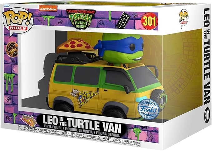 Funko Pop Ride SUPDLX! Movie: Teenage Mutant Ninja Turtle - Leonardo in Van (Exc), Collectable Vinyl Figure - 73578
