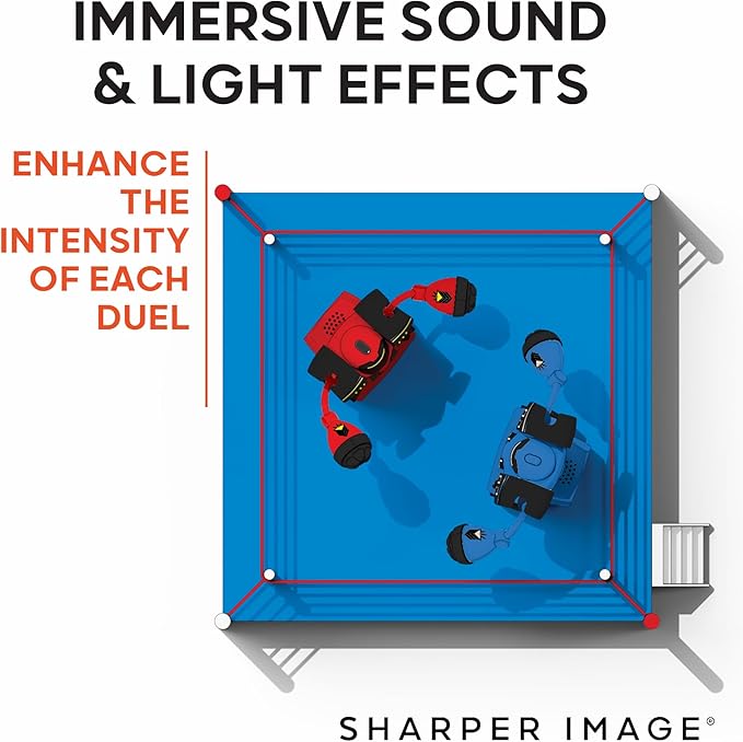 Sharper Image Robot Combat Set, Game Night RC 2-Player Remote Control Battle Robots, Kids Toys with LED Lights & Sound Effects, Wireless Infrared Technology, Fun Electronic Fighting Games