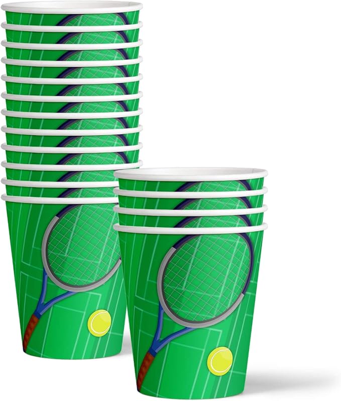 Tennis Birthday Party Supplies Set Plates Napkins Cups Tableware Kit for 16