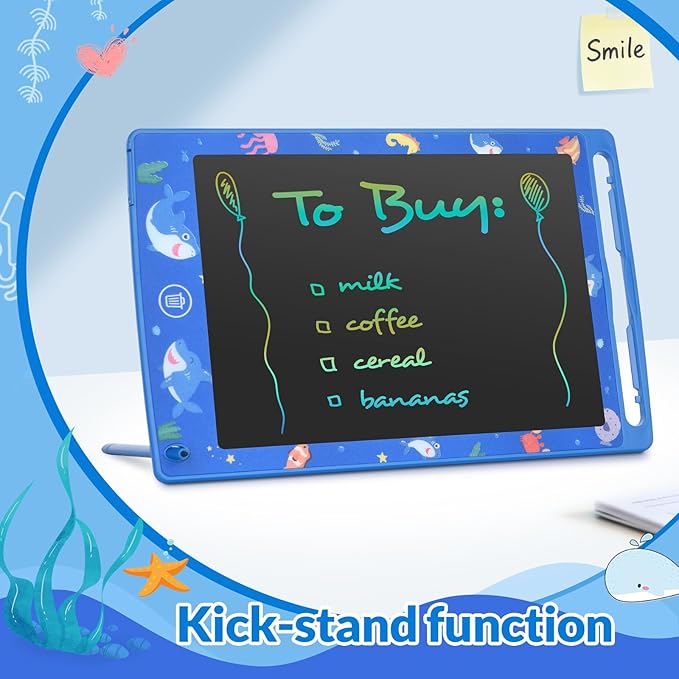 Mafiti LCD Writing Tablet 8.5 Inch Electronic Writing Drawing Pads Portable Doodle Board Gifts for Kids Office Memo Home Whiteboard Blue