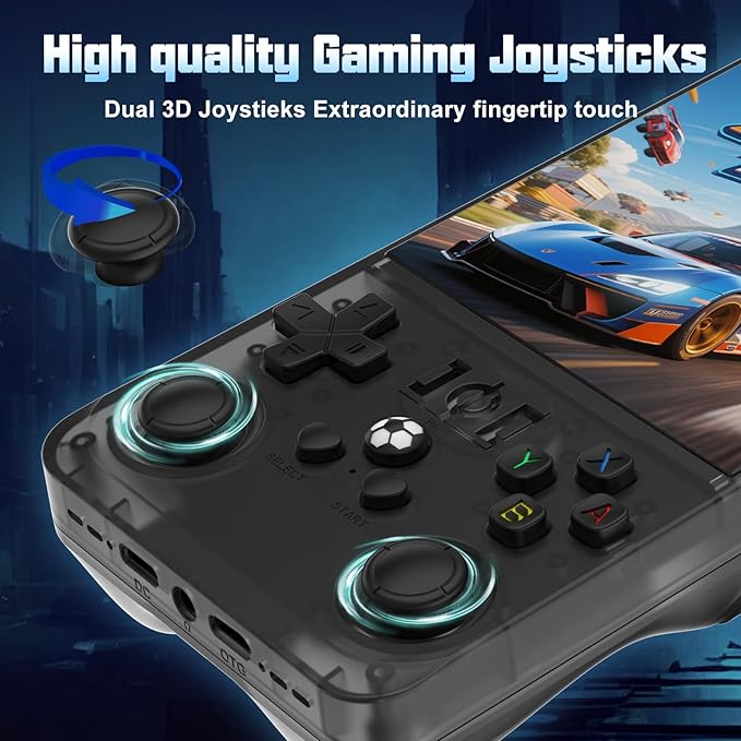 RegiisJoy R36 MAX Handheld Game Console 40250 Games, 4 inch IPS Screen Retro Game Console, Mini Portable Pocket Arcade 4000mAh 256G TF