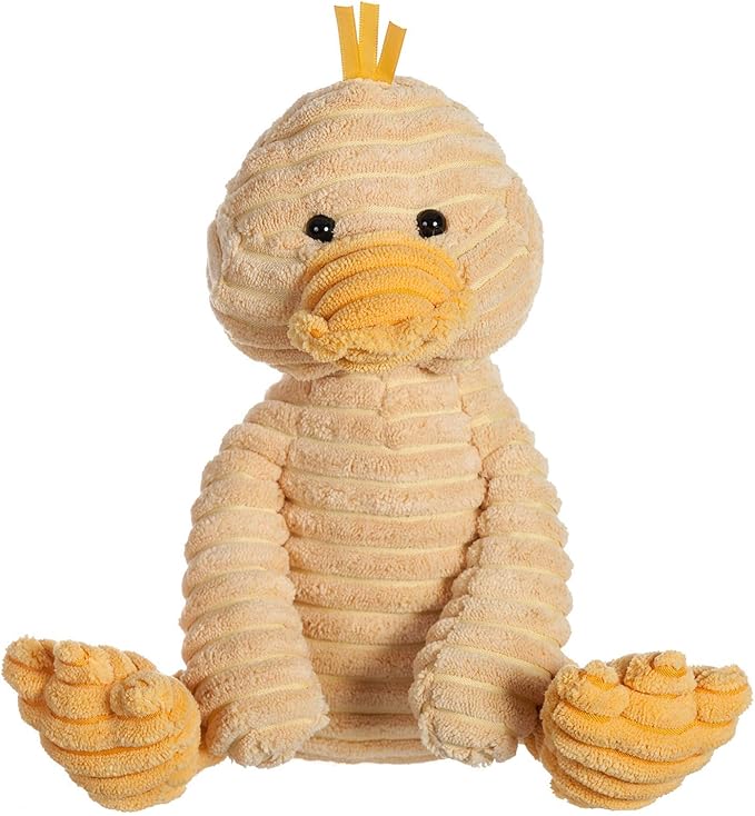 Apricot Lamb Toys Plush Corduroy Duck Stuffed Animal Soft Cuddly Perfect for Child (Corduroy Duck, 9 Inches)