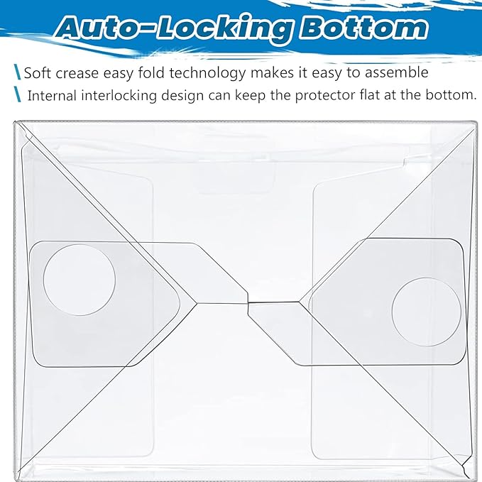 30 Pack Protectors Case Compatible with Funko- 4" Inch Collectible Vinyl Figures, Crystal Clear Protectors, Heavy Duty Display Box w/ Protective Film & Locking Tab, Set of 30