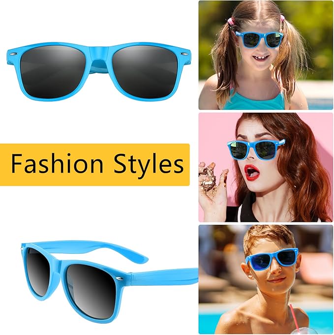 TUPARKA 12 Pack Sunglasses Party Favors Bulk Party Sunglasses Goody Bag Fillers for Birthday Party Beach Pool Party, Blue