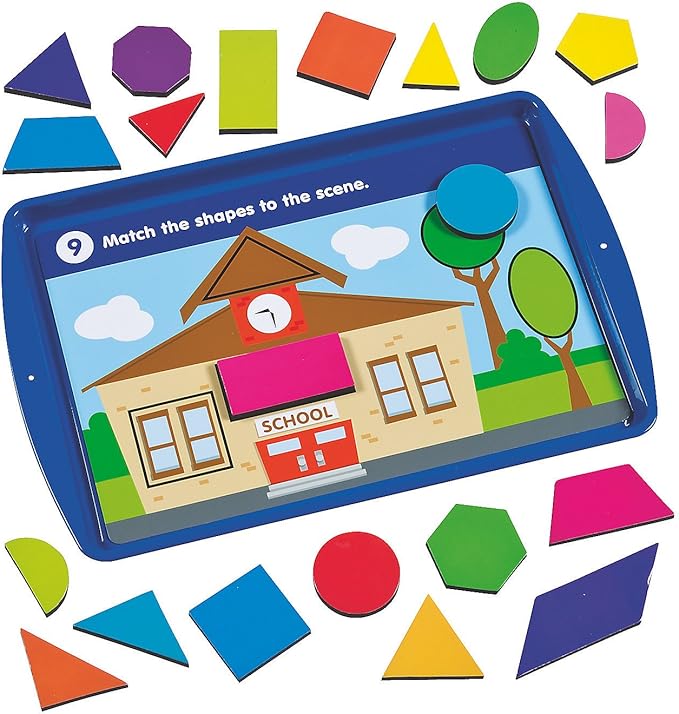 Fun Express Shapes Magnetic Activity Set - 36 Pieces - Educational and Learning Activities for Kids