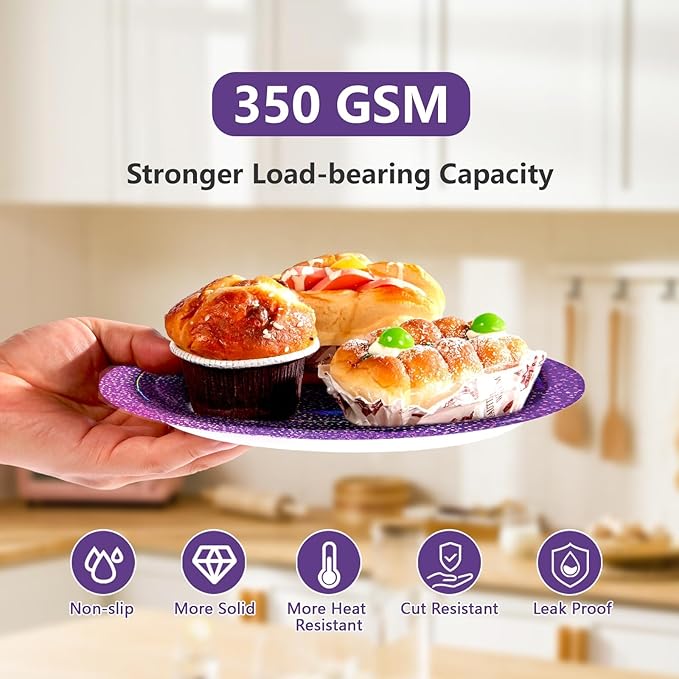 Grencian 96Pcs Purple Party Supplies Iridescent Rainbow Purple Plates and Napkins Sets Iridescent Purple Birthday Decorations for Girls Women Sprinkle Wedding Anniversary Party Favors Serves24