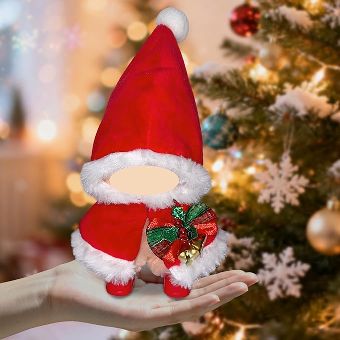 Christmas Doll Clothes for 17cm Dolls, 3 Sets Christmas Outfits Snow Man Santa Claus with Santa Hat Top Shoes & Accessories for Dolls Holiday Dressing up(No Doll)