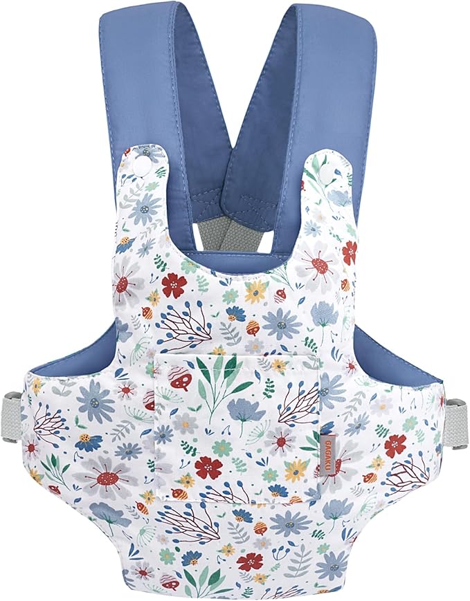 GAGAKU Baby Doll Carrier for Toddler Toy Baby Carrier for Dolls Accessories Doll Carriers for Kids – Blue (Pinecones)