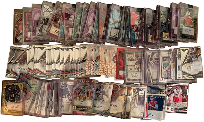 Rich Strike Football Card Triple Auto Third and Goal Mystery Pack. 3 Guranteed Autograph Football Cards.