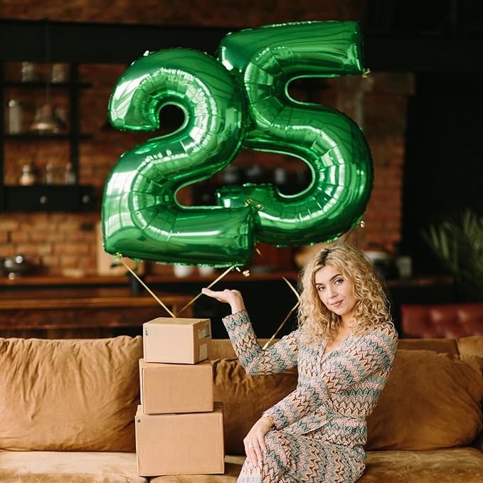 40 Inch Number 9 Balloons for Boys, Dark Green Giant 9th Birthday Party Number Balloon, Emerald Green Self Inflating Foil Balloons for Girls Women Birthday Party Jungle Anniversary Decoration Supplies