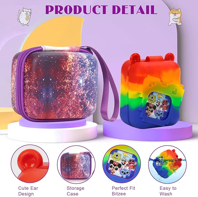 MGZNMTY Carrying Case and Silicone Case for Bitzee Disney Interactive Toy Digital Pet