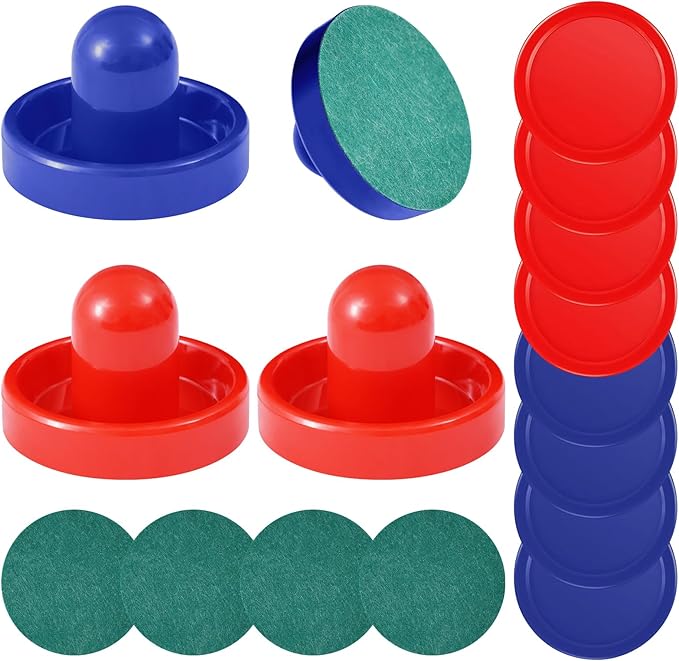 Air Hockey Pushers and Air Hockey Pucks, Indoor Games Goal Handles Paddles Replacement Accessories Set for Game Tables Equipment