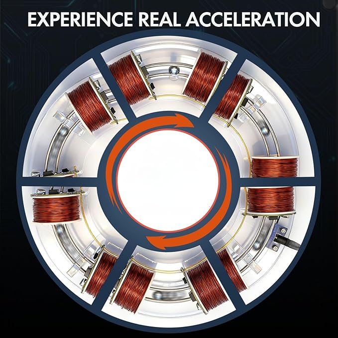 High tech electromagnetic Coil Accelerator - Multifunctional STEM Toy for Science Education and Creative Learning Hands-On Physics Experiment Kit for Adults (electromagnetic Coil)