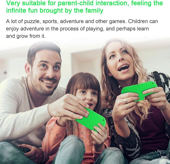 Handheld Game for Kids - FAMILY POCKET RS16 Portable Classic Controller 260 Game 2.5 inch LCD Retro Arcade Video Game System Children's Birthday Gift (Green)