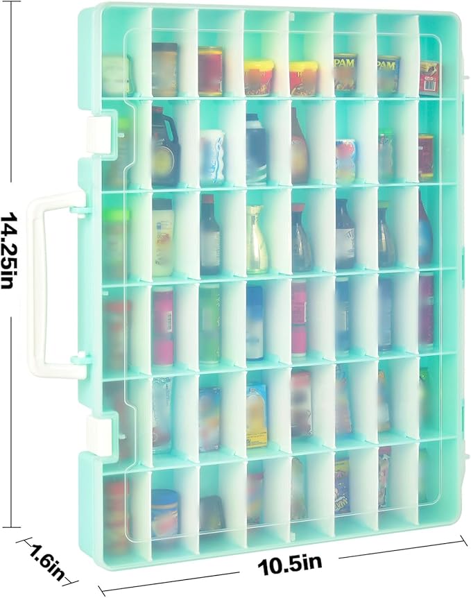 Case Compatible with 5 Surprise for Mini Brands Toys Series 1-4 Mystery Capsule Storage, for Mini Mart Collection Organizer for Collectibles(Case Only) (Green)