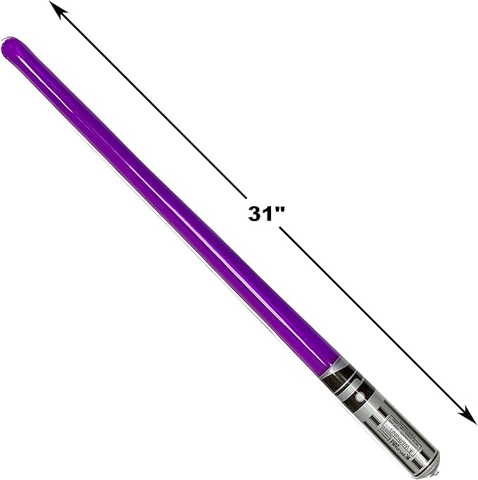 Pack of 8 Inflatable Light Saber Sword Toys - 8 Purple Lightsabers - Great for Star Wars Parties and Favors, LARP, Halloween Costume, give Away, Christmas Stocking Stuffer
