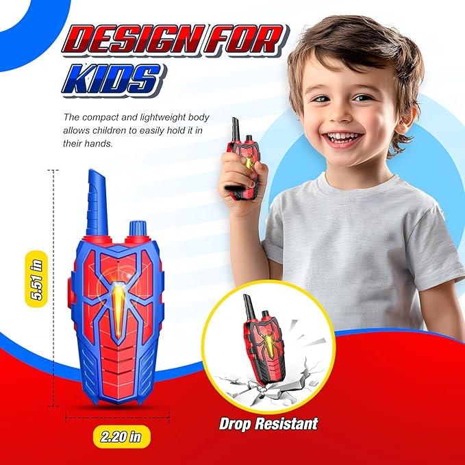 Rechargeable Walkie Talkies Toys for Kids: Toys Gifts for 3 4 5 6 7 8 Year Old Boys Girls Toddlers Walkie Talkies Birthday Gift for Ages 3-5 5-7 6-8 Boy Girl Kid Long Range Outdoor Camping Hiking Toy
