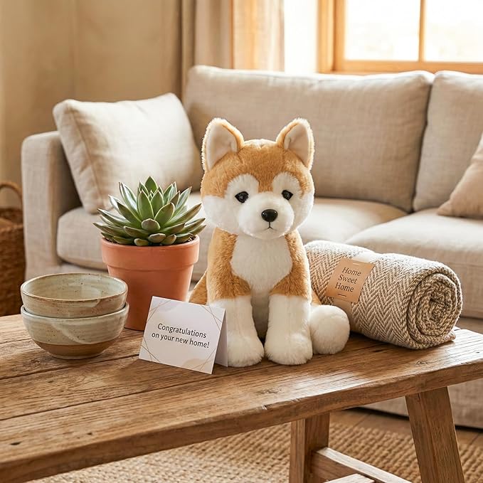 Japanese Akita Shiba Stuffed Animal Plush Toy, 13 inches