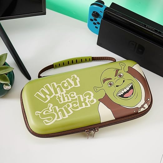 Numskull Shrek Hard Shell Travel Case for Nintendo Switch and OLED Model Console - Fits 10 Games and Switch Accessories