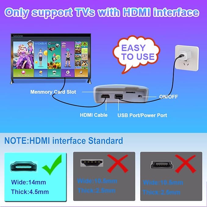 TV Game Console Built in 100+ Gam ES, Video Game Machine with 2.4G Wireless Gamepad Somatosensory Control, USB Plug and Play, Kid & Adult Interactive& Puzzle Games,Grey